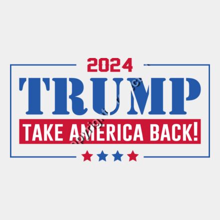 Trump 2024 campaign slogan with bold typography and patriotic colors  featuring Take America Bac Thumbnail