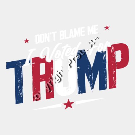 trump 2024 dont blame me i voted for trump red white blue star design svg Thumbnail