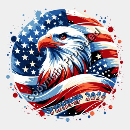 trump 2024 eagle american flag patriotic artwork Thumbnail