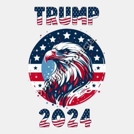 trump 2024 eagle graphic american flag stars red white blue Thumbnail