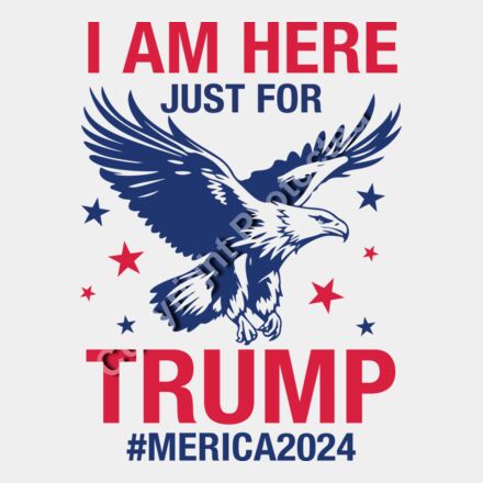 Trump 2024 Eagle Graphic with Patriotic Colors and Bold Text Thumbnail