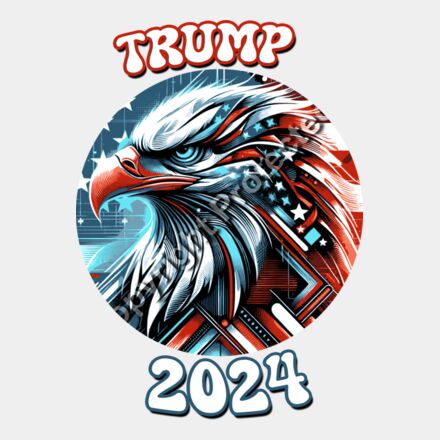 Trump 2024 eagle graphic with stars and patriotic colors Thumbnail