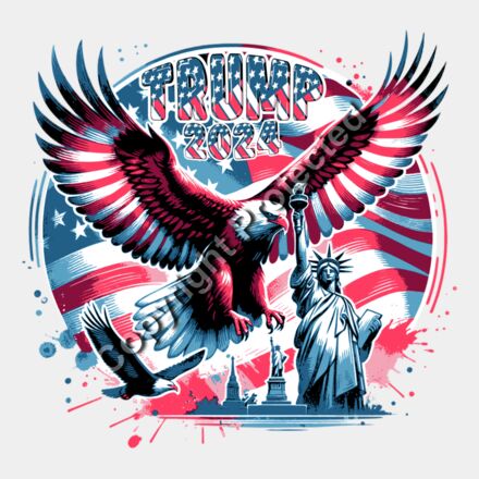 trump 2024 eagle liberty statue american flag design Thumbnail