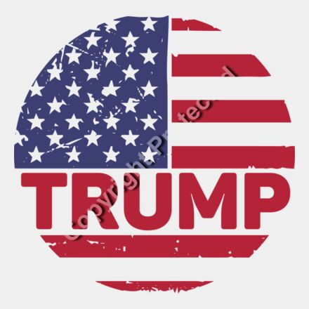 trump 2024 election american flag theme red white blue stars circle Thumbnail