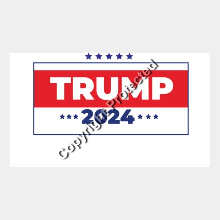trump 2024 election campaign emblem red blue white stars Thumbnail