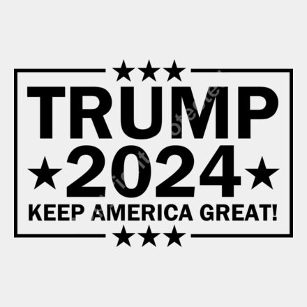 trump 2024 election campaign theme artwork black and white Thumbnail