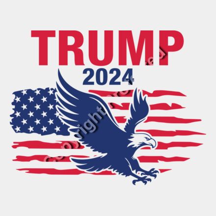 Trump 2024 election eagle graphic with American flag background Thumbnail