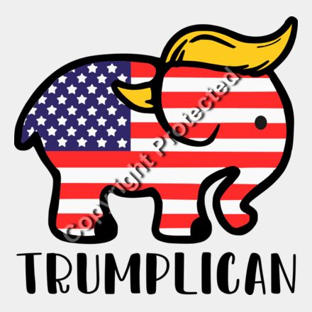 trump 2024 election elephant american flag hair illustration Thumbnail