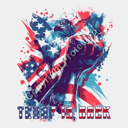 trump 2024 election fist american flag grunge artwork Thumbnail