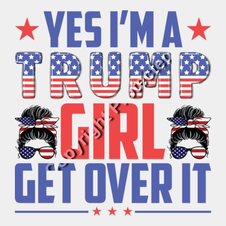 trump 2024 girl slogan american patriotism fashion graphic Thumbnail