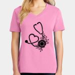 Women's Core Cotton V Neck Tee Thumbnail