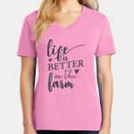 Women's Core Cotton V Neck Tee Thumbnail
