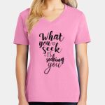 Women's Core Cotton V Neck Tee Thumbnail