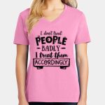 Women's Core Cotton V Neck Tee Thumbnail