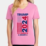 Women's Core Cotton V Neck Tee Thumbnail