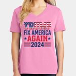 Women's Core Cotton V Neck Tee Thumbnail