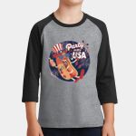 Youth Core Blend 3/4 Sleeve Raglan Tee Thumbnail