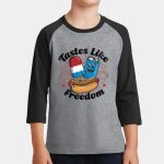 Youth Core Blend 3/4 Sleeve Raglan Tee Thumbnail